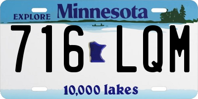 MN license plate 716LQM