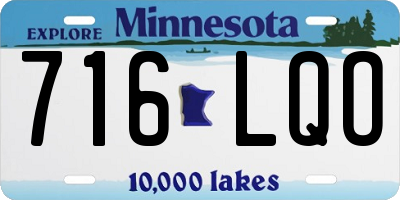 MN license plate 716LQO