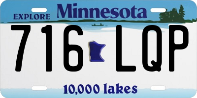 MN license plate 716LQP