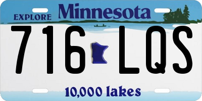 MN license plate 716LQS