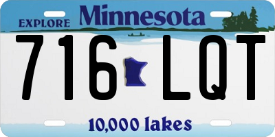 MN license plate 716LQT