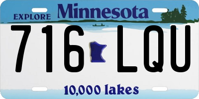 MN license plate 716LQU