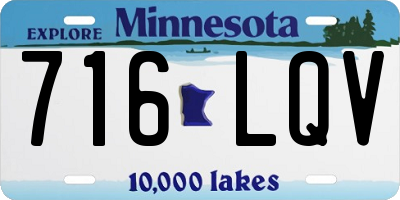 MN license plate 716LQV