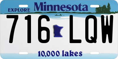 MN license plate 716LQW