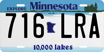 MN license plate 716LRA