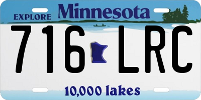 MN license plate 716LRC