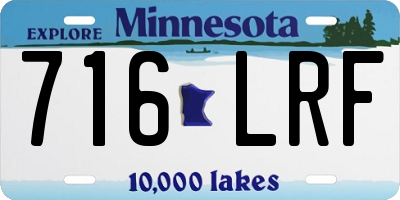 MN license plate 716LRF