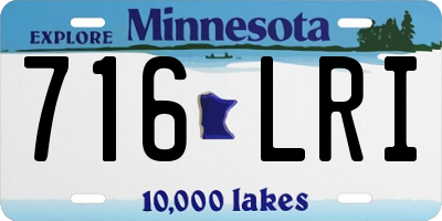 MN license plate 716LRI