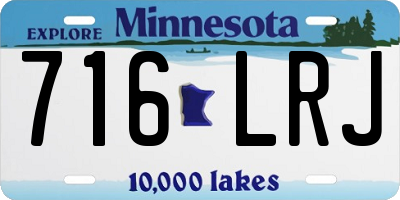 MN license plate 716LRJ