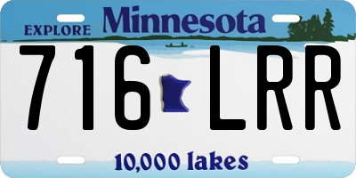 MN license plate 716LRR