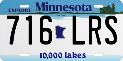 MN license plate 716LRS