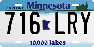 MN license plate 716LRY