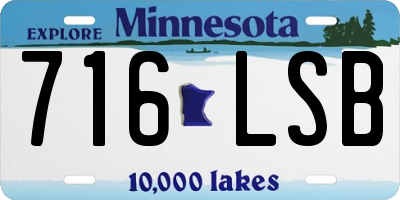 MN license plate 716LSB