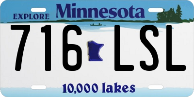 MN license plate 716LSL