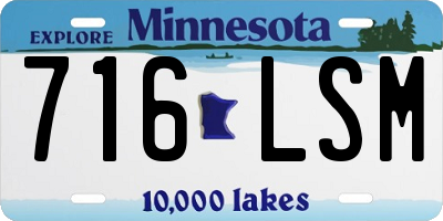 MN license plate 716LSM