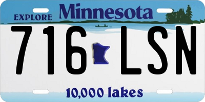 MN license plate 716LSN