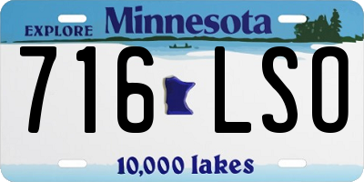 MN license plate 716LSO