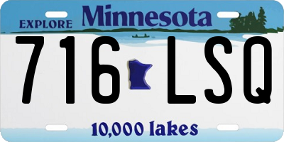 MN license plate 716LSQ