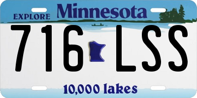 MN license plate 716LSS