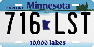 MN license plate 716LST