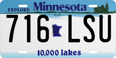 MN license plate 716LSU