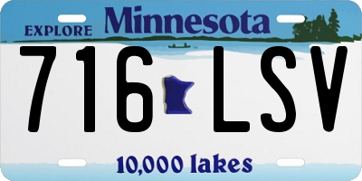 MN license plate 716LSV