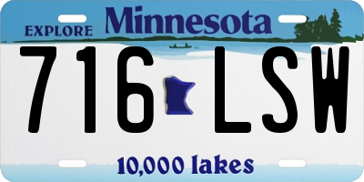 MN license plate 716LSW