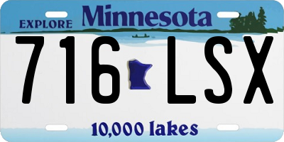 MN license plate 716LSX