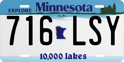 MN license plate 716LSY