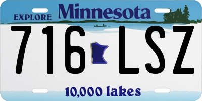 MN license plate 716LSZ