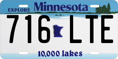 MN license plate 716LTE