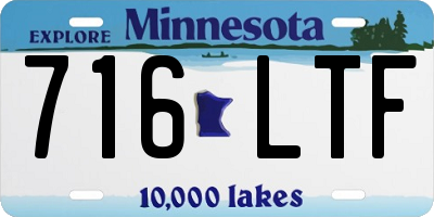 MN license plate 716LTF