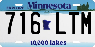 MN license plate 716LTM