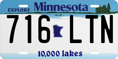 MN license plate 716LTN