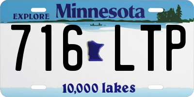 MN license plate 716LTP