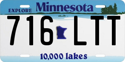 MN license plate 716LTT