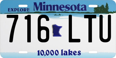 MN license plate 716LTU
