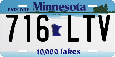 MN license plate 716LTV