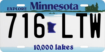 MN license plate 716LTW