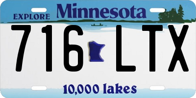 MN license plate 716LTX
