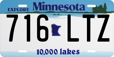 MN license plate 716LTZ
