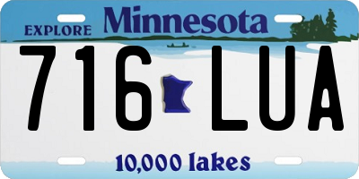 MN license plate 716LUA