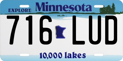 MN license plate 716LUD