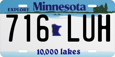 MN license plate 716LUH