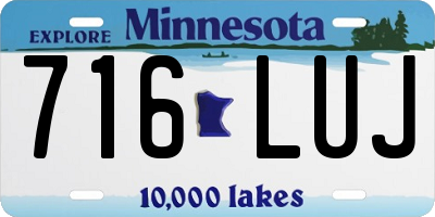 MN license plate 716LUJ