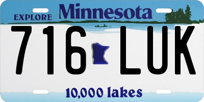 MN license plate 716LUK