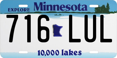 MN license plate 716LUL