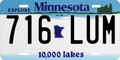MN license plate 716LUM