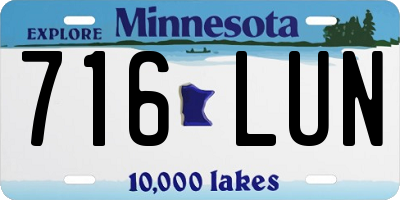 MN license plate 716LUN