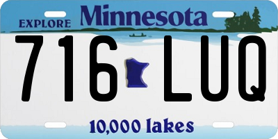 MN license plate 716LUQ